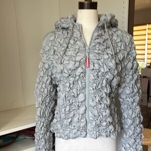 Gray Textured Women's Jacket